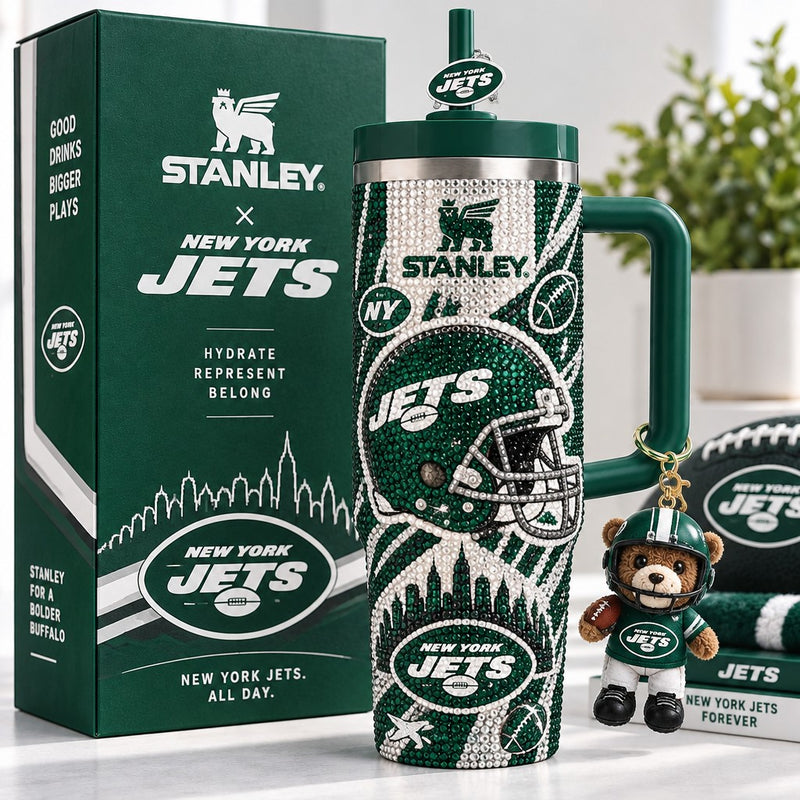 New York Jet Football Starry 40oz Tumbler