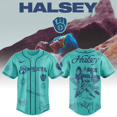 Milwaukee Badlands Tour Night Teal Baseball Jersey