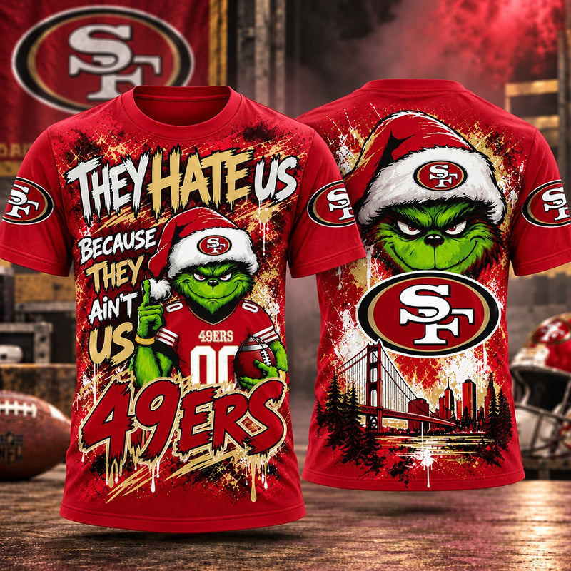 San Francisco Football Christmas 3D Print T-Shirt