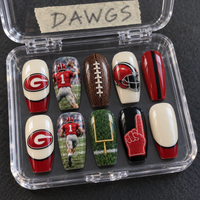 Athens Football Fan Press On Nails