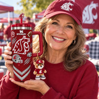 Washington State Cougar Rhinestone 40oz Tumbler