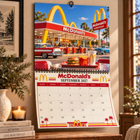 Snowy Drive-Thru Christmas 2027 Wall Calendar