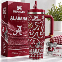 Tuscaloosa Crimson Glam 40oz Tumbler
