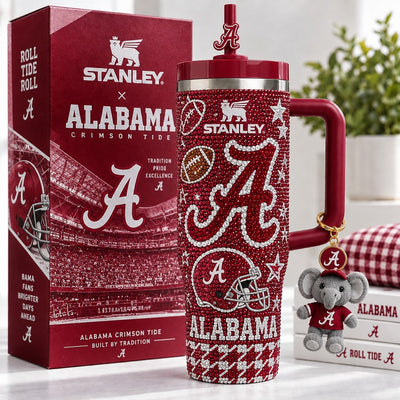 Tuscaloosa Crimson Glam 40oz Tumbler