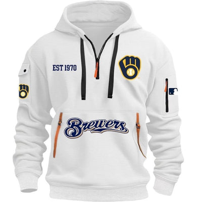 Milwaukee White Baseball Hoodie