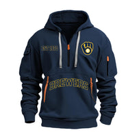 Milwaukee Neon Trim Black Baseball Hoodie