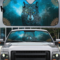 Wolf Mandala Car Sunshade Custom Car Interior Accessories