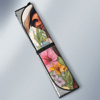 Dog Pitbull Floral Car Sunshade Custom Car Accessories