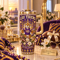 Louisiana Rhinestone 40oz Tumbler