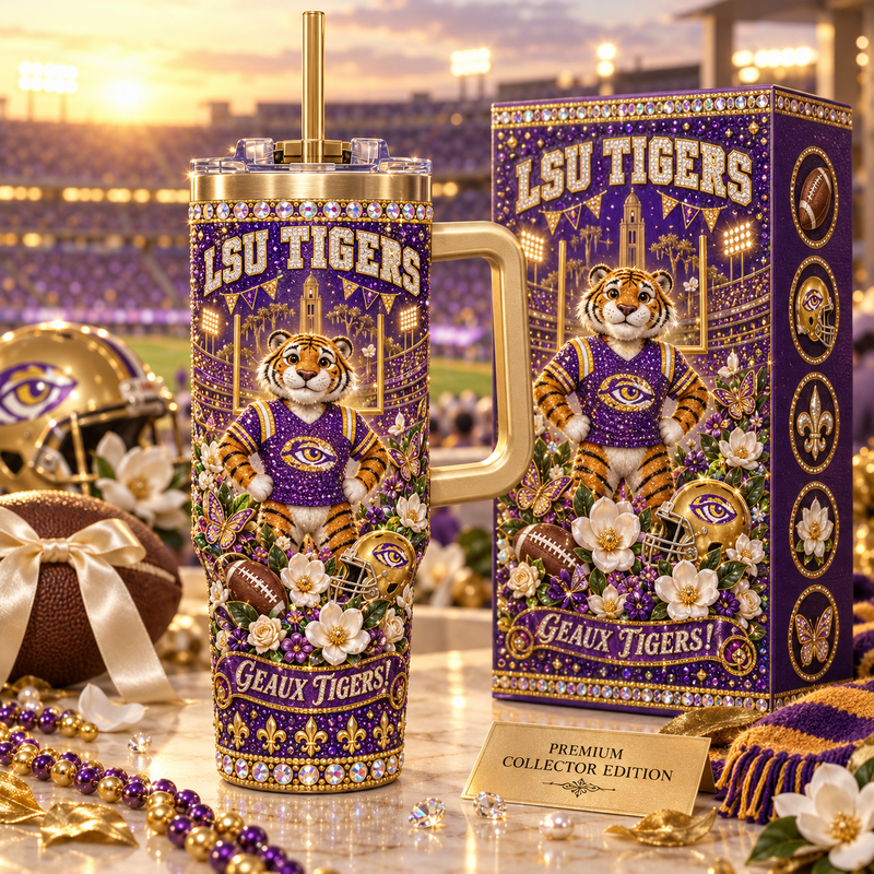 Louisiana Rhinestone 40oz Tumbler