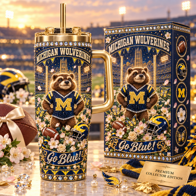 Michigan Rhinestone 40oz Tumbler