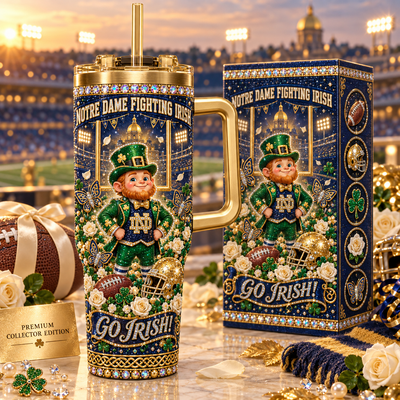 Notre Dame Rhinestone 40oz Tumbler
