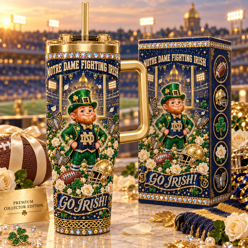 Notre Dame Rhinestone 40oz Tumbler