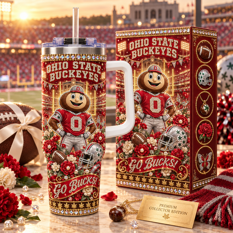Ohio State Rhinestone 40oz Tumbler