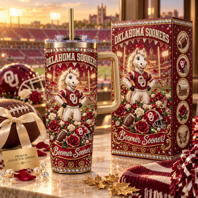 Oklahoma Rhinestone 40oz Tumbler