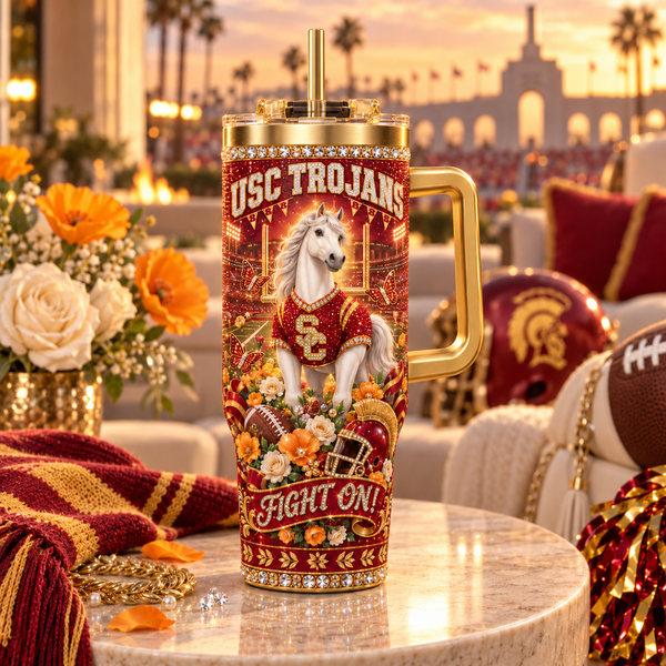 Southern California Rhinestone 40oz Tumbler - Lifestyle