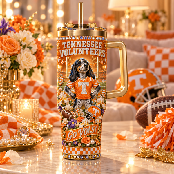 Tennessee Rhinestone 40oz Tumbler - Lifestyle