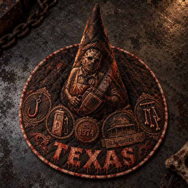 Texas Slaughter Quilted Witch Hat - Angle